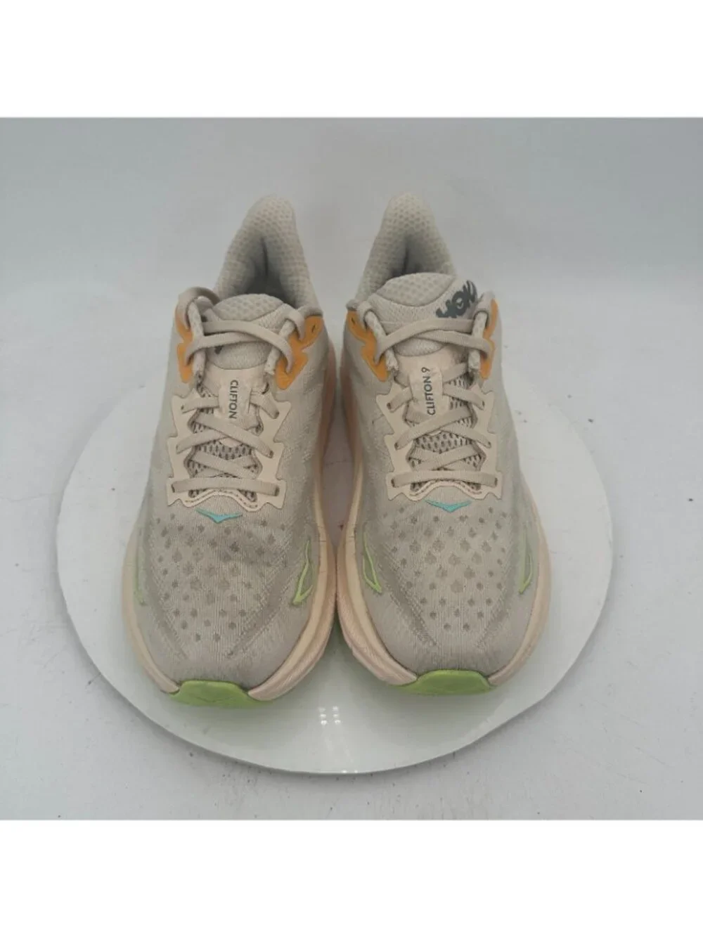 Hoka One One Clifton 9 Women Size 9B 1127896-VLS Vanilla Astral Running Shoes